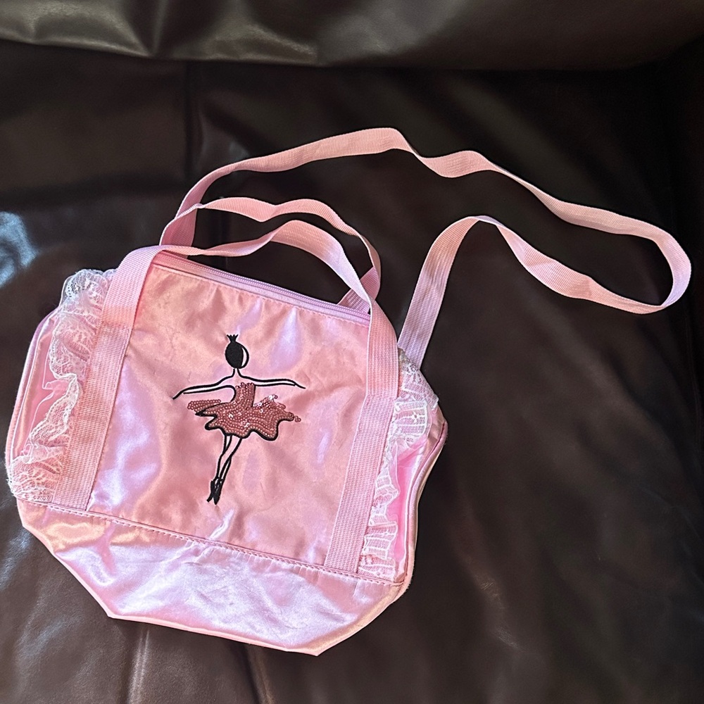 Ballet Dance Bag Pink With Ballerina
